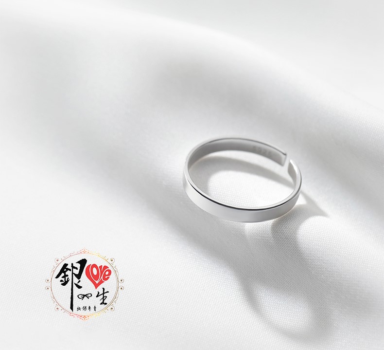  s925純銀戒指 簡約素雅亮面戒