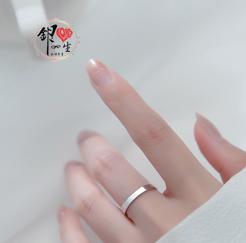  s925純銀戒指 簡約素雅亮面戒