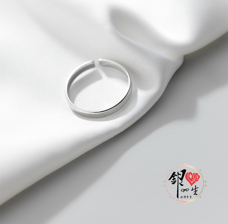  s925純銀戒指 簡約素雅亮面戒