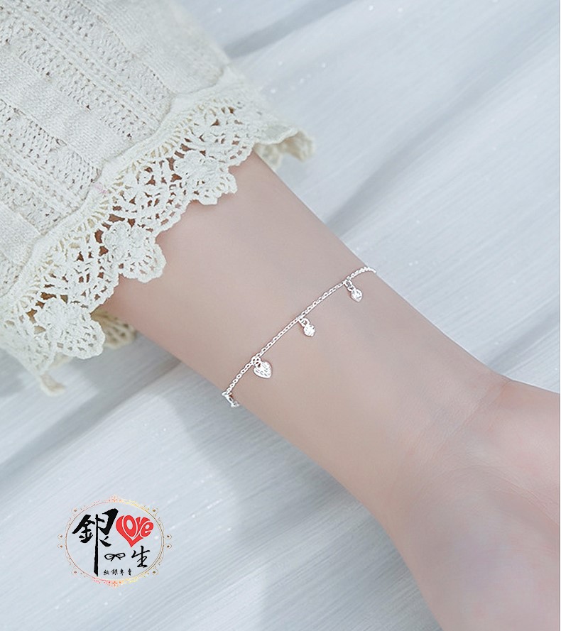 s925純銀手鍊 簡約亮面 愛心造型手鍊