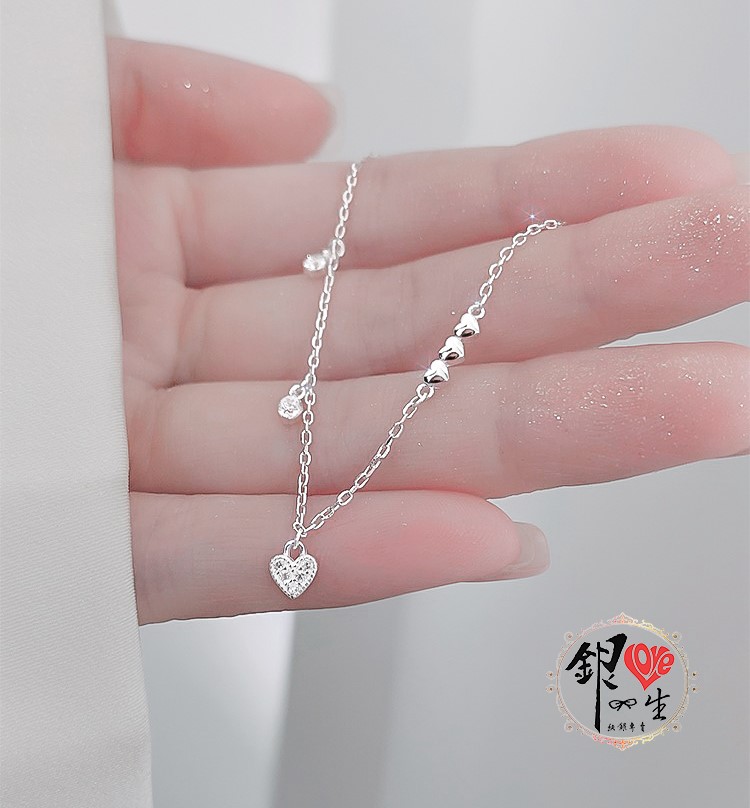 s925純銀手鍊 簡約亮面 愛心造型手鍊
