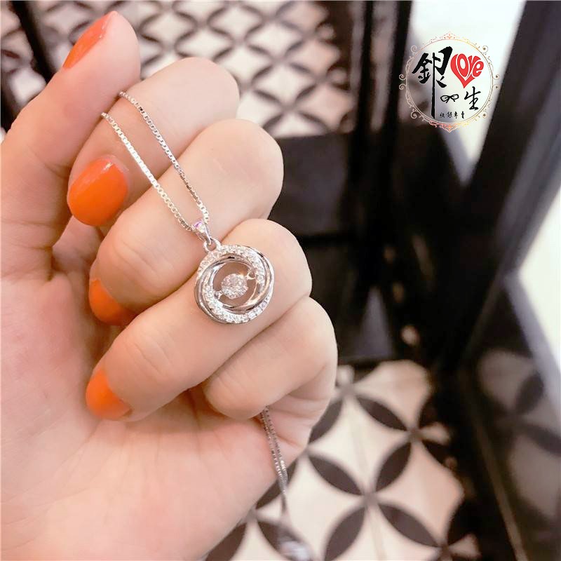  s925純銀項鍊 璀璨躍動  圓滿滿鑽項鍊