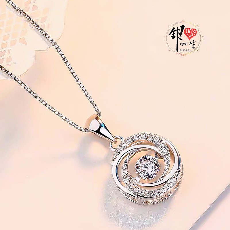  s925純銀項鍊 璀璨躍動  圓滿滿鑽項鍊