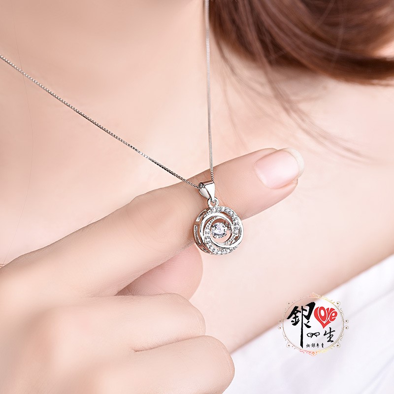  s925純銀項鍊 璀璨躍動  圓滿滿鑽項鍊