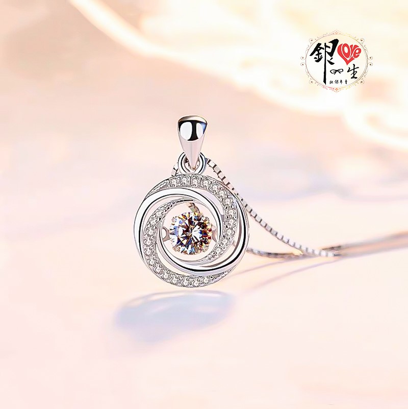  s925純銀項鍊 璀璨躍動  圓滿滿鑽項鍊