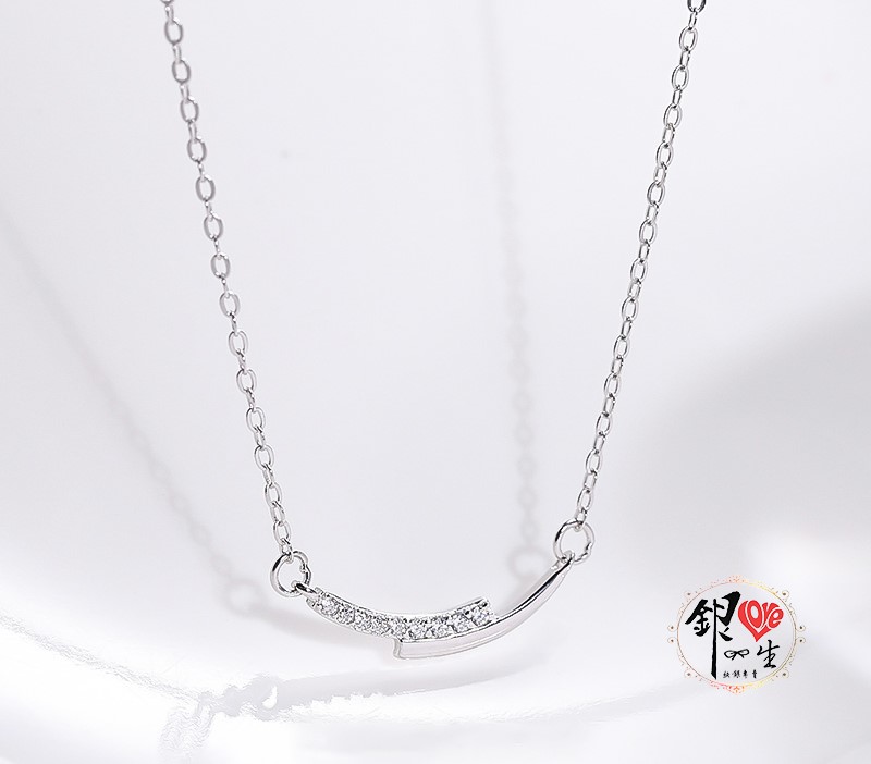 s925純銀項鍊  精緻迷你微笑項鍊