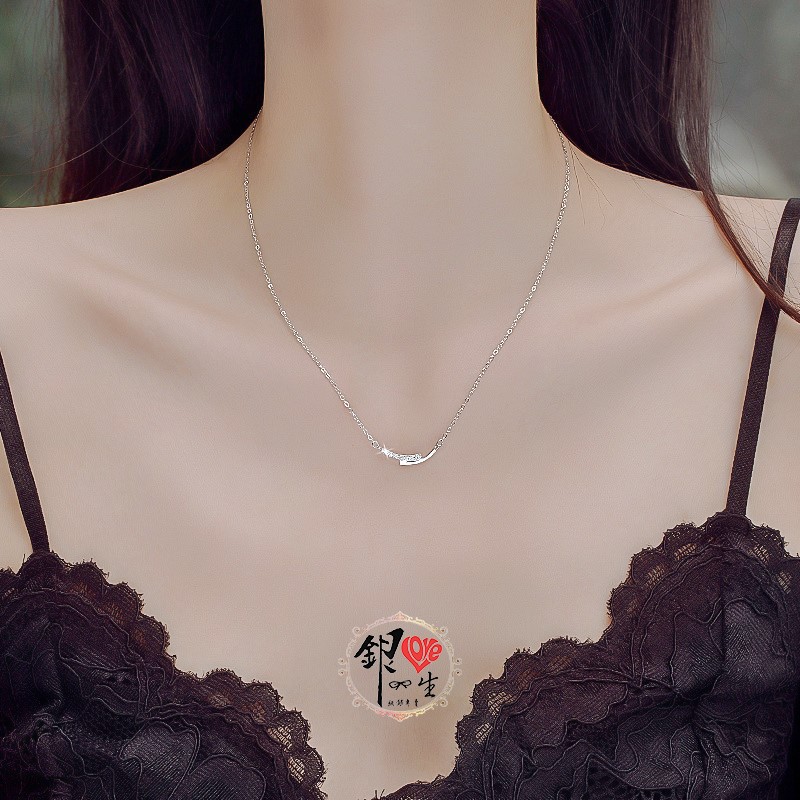 s925純銀項鍊  精緻迷你微笑項鍊