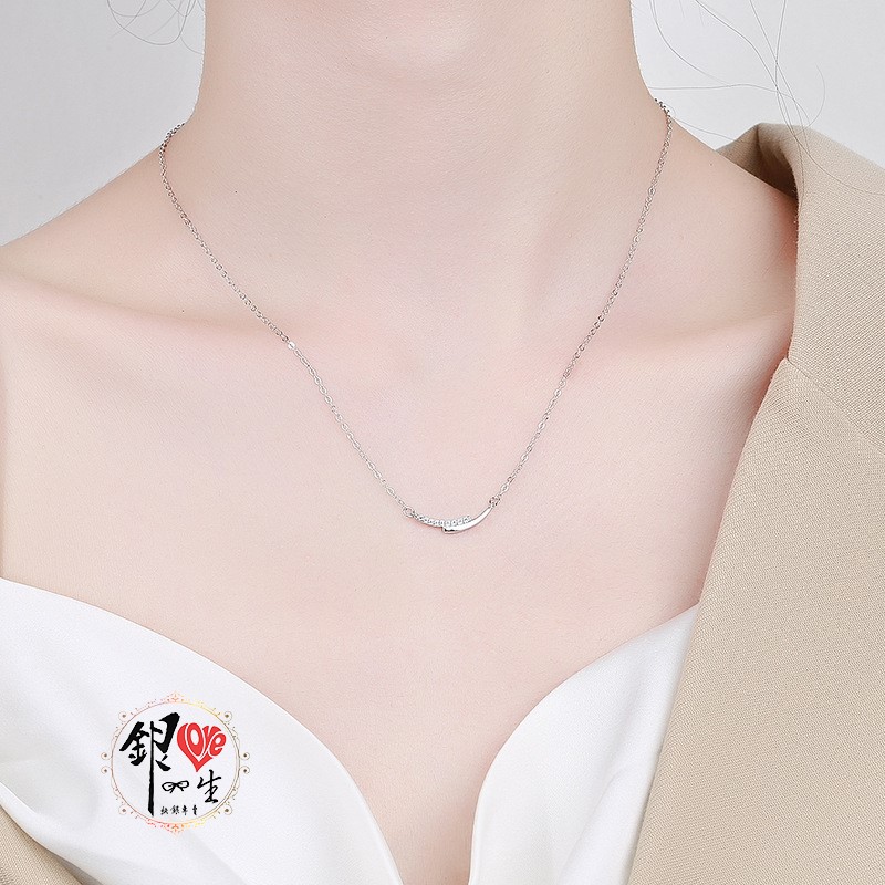 s925純銀項鍊  精緻迷你微笑項鍊