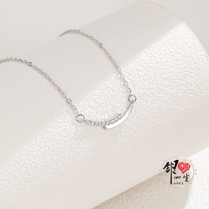 s925純銀項鍊  精緻迷你微笑項鍊