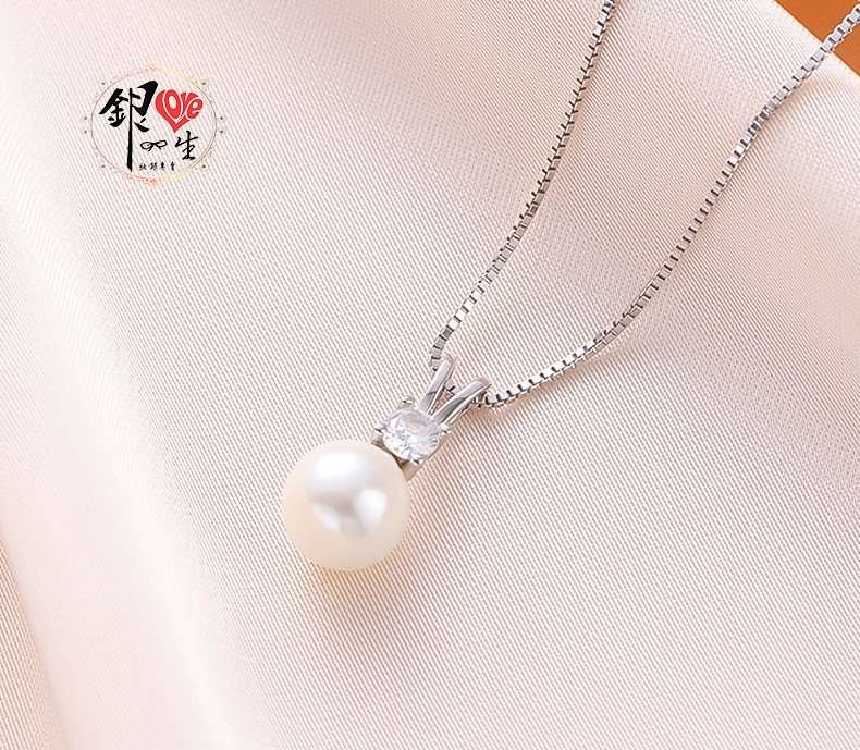 s925純銀項鍊  天然珍珠簡約項鍊