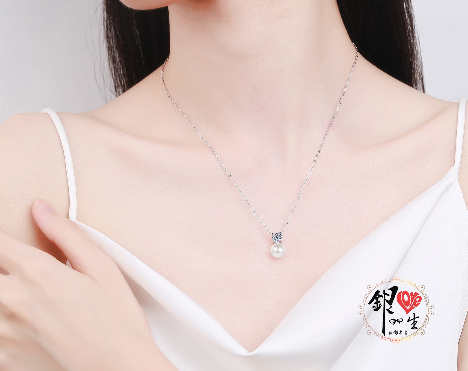 s925純銀項鍊  天然珍珠簡約項鍊