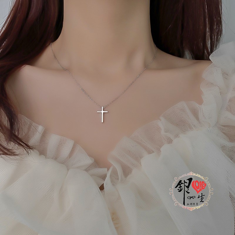  s925純銀項鍊  迷你十字架項鍊