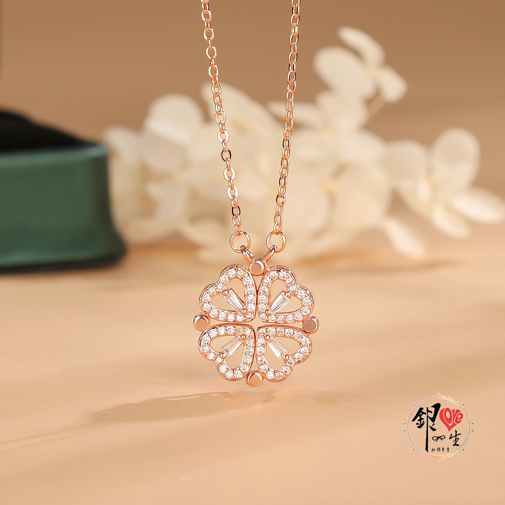 s925純銀項鍊  幸運草－兩種戴法項鍊