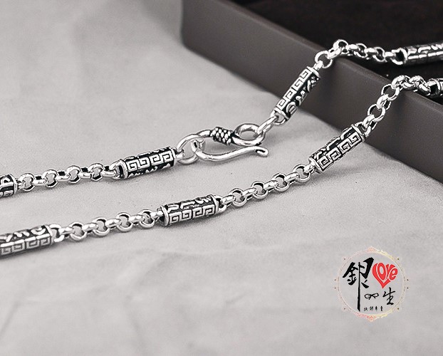 s925純銀項鍊  轉經筒－六字箴言  項鍊 