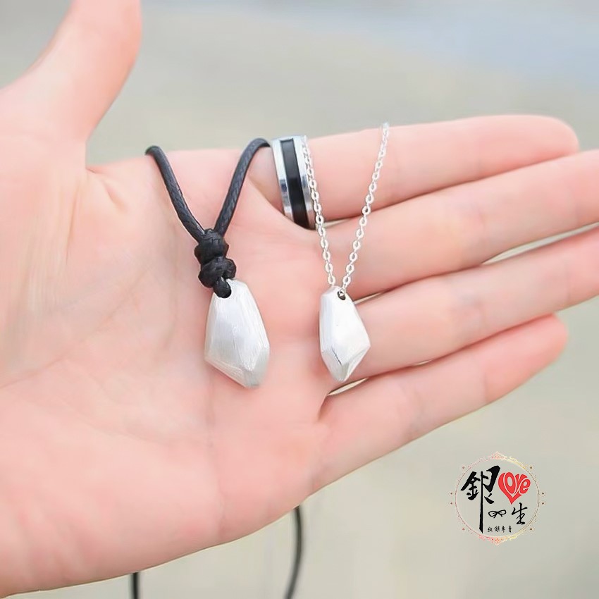 s925純銀鍊墜  許願石 情侶對鍊