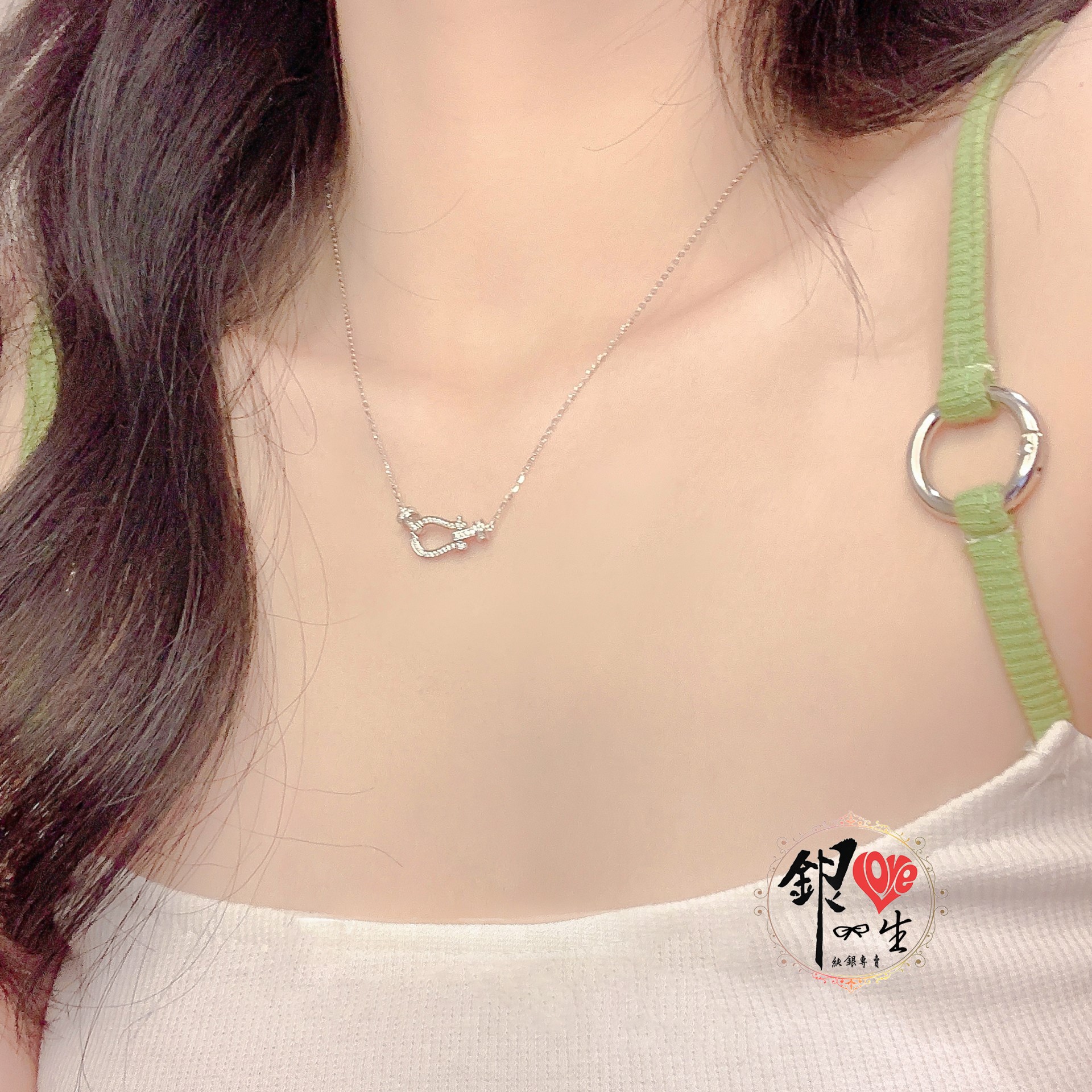 s925純銀  馬蹄鐵時尚項鍊