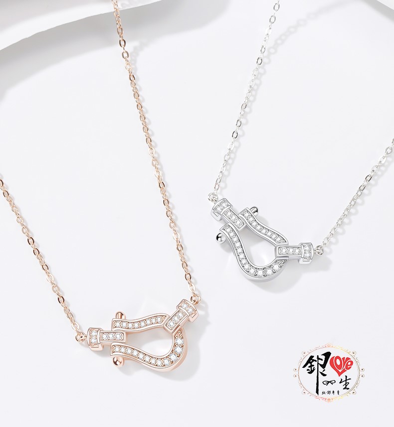 s925純銀  馬蹄鐵時尚項鍊