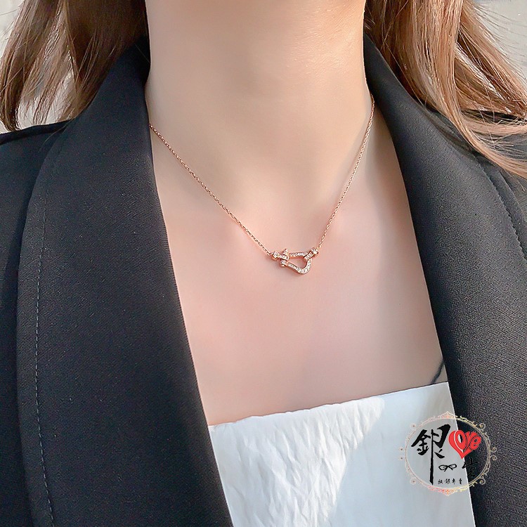 s925純銀  馬蹄鐵時尚項鍊