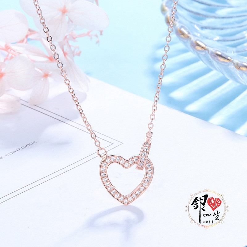 s925純銀項鍊  時尚緊緊相依 項鍊