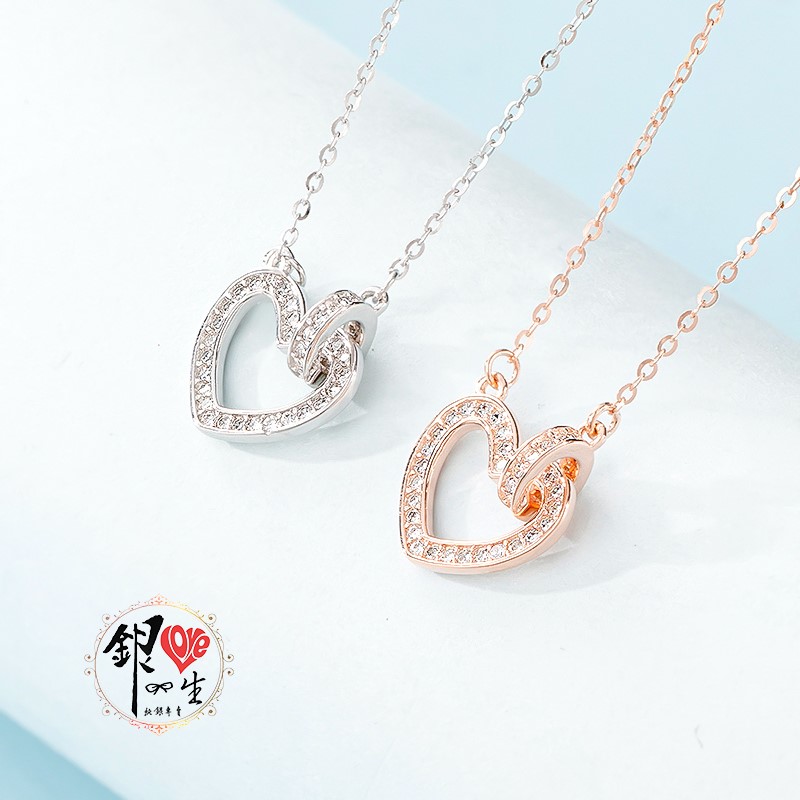 s925純銀項鍊  時尚緊緊相依 項鍊