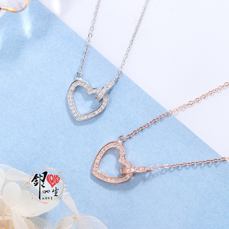 s925純銀項鍊  時尚緊緊相依 項鍊