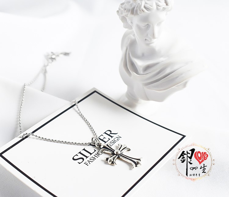 s925純銀項鍊  復古十字架項鍊