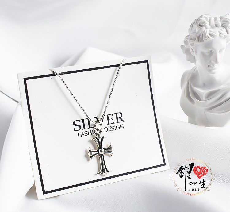 s925純銀項鍊  復古十字架項鍊