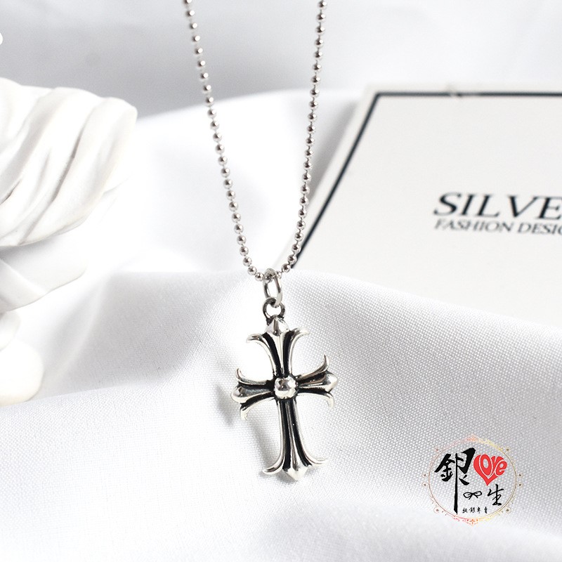 s925純銀項鍊  復古十字架項鍊