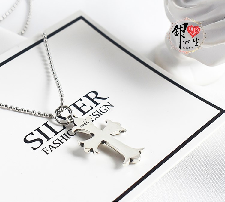 s925純銀項鍊  復古十字架項鍊