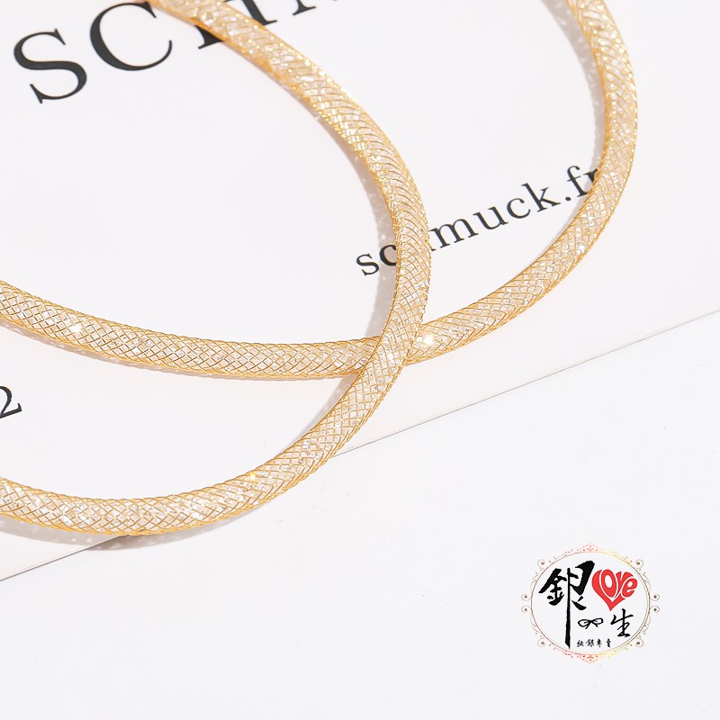 s925純銀項鍊  無限閃耀 編織軟網項鍊