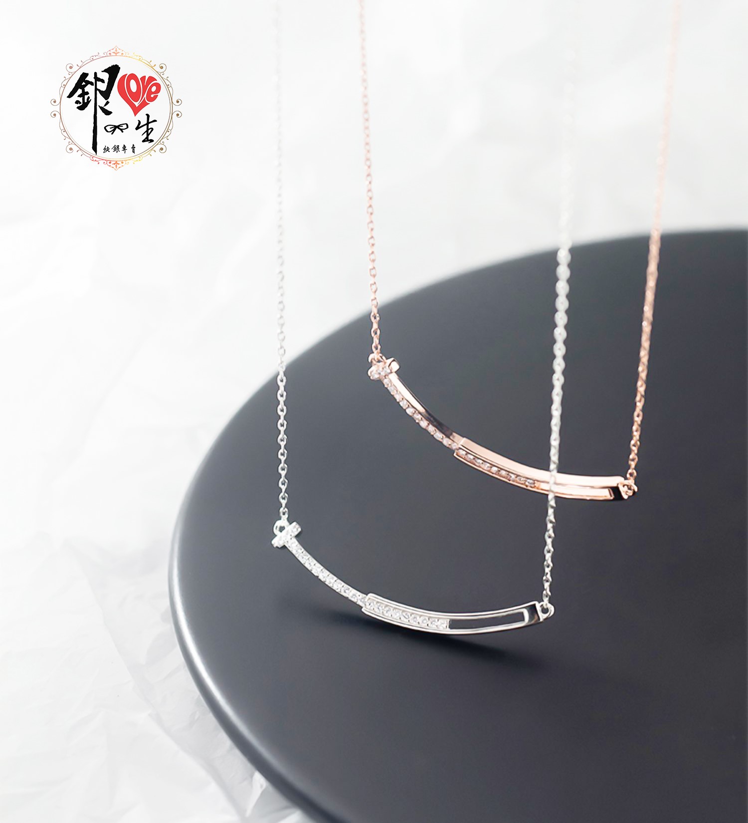 s925純銀項鍊  微笑 鏤空款 項鍊