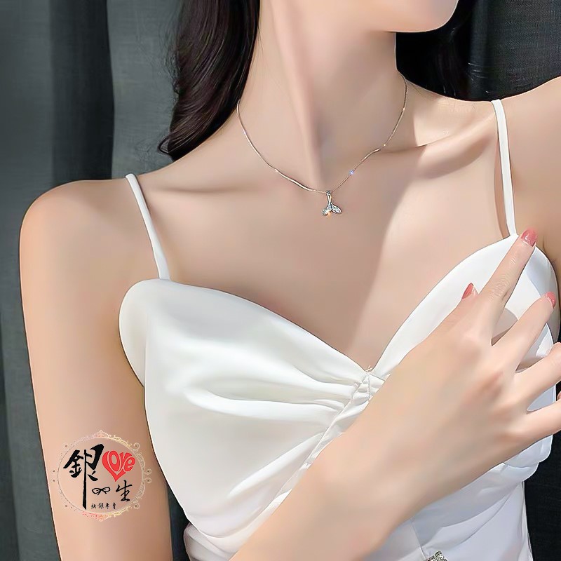 s925純銀項鍊  餘生有你 幸運魚尾 項鍊