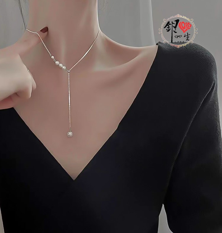 s925純銀  貝珠 多變 延伸 項鍊