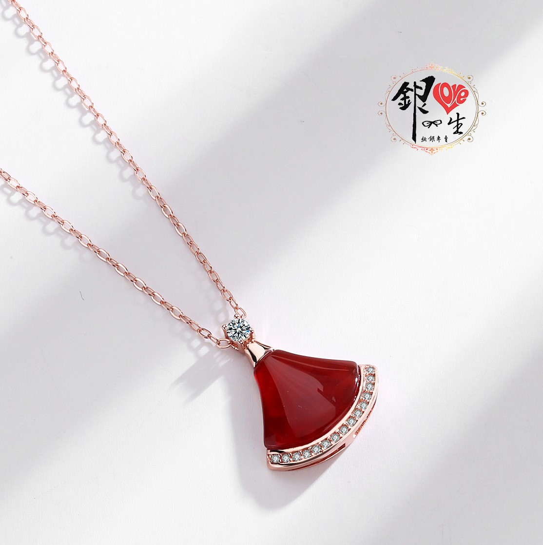 s925純銀項鍊  華麗裙擺 奢華項鍊