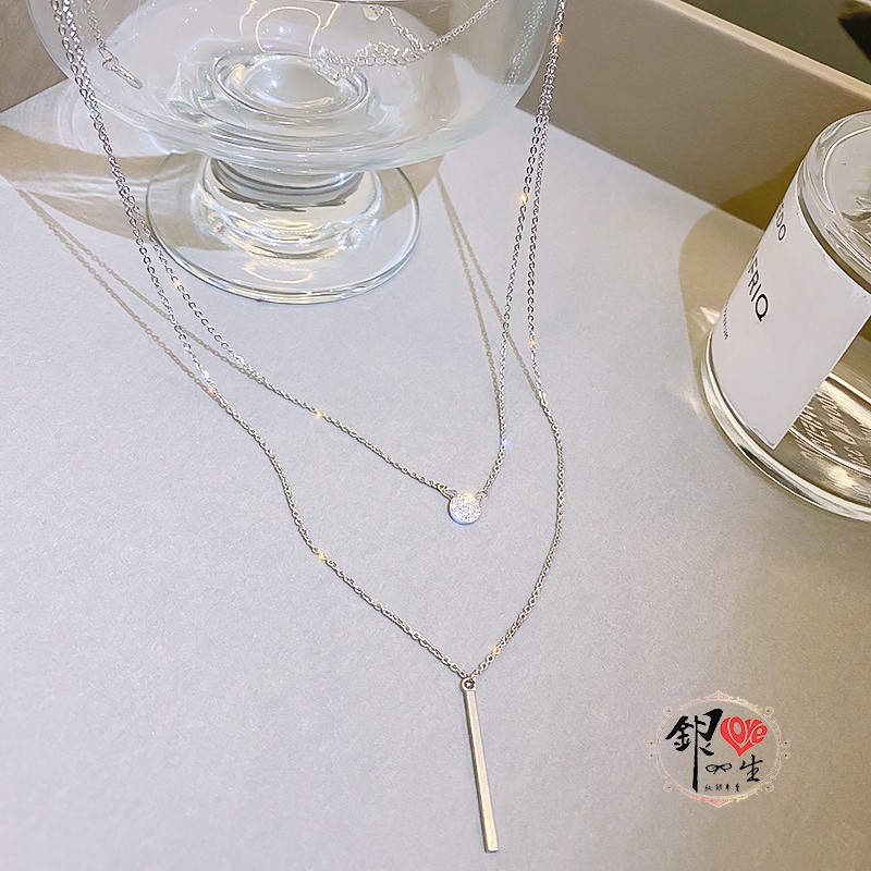 s925純銀  雙層高級感 項鍊