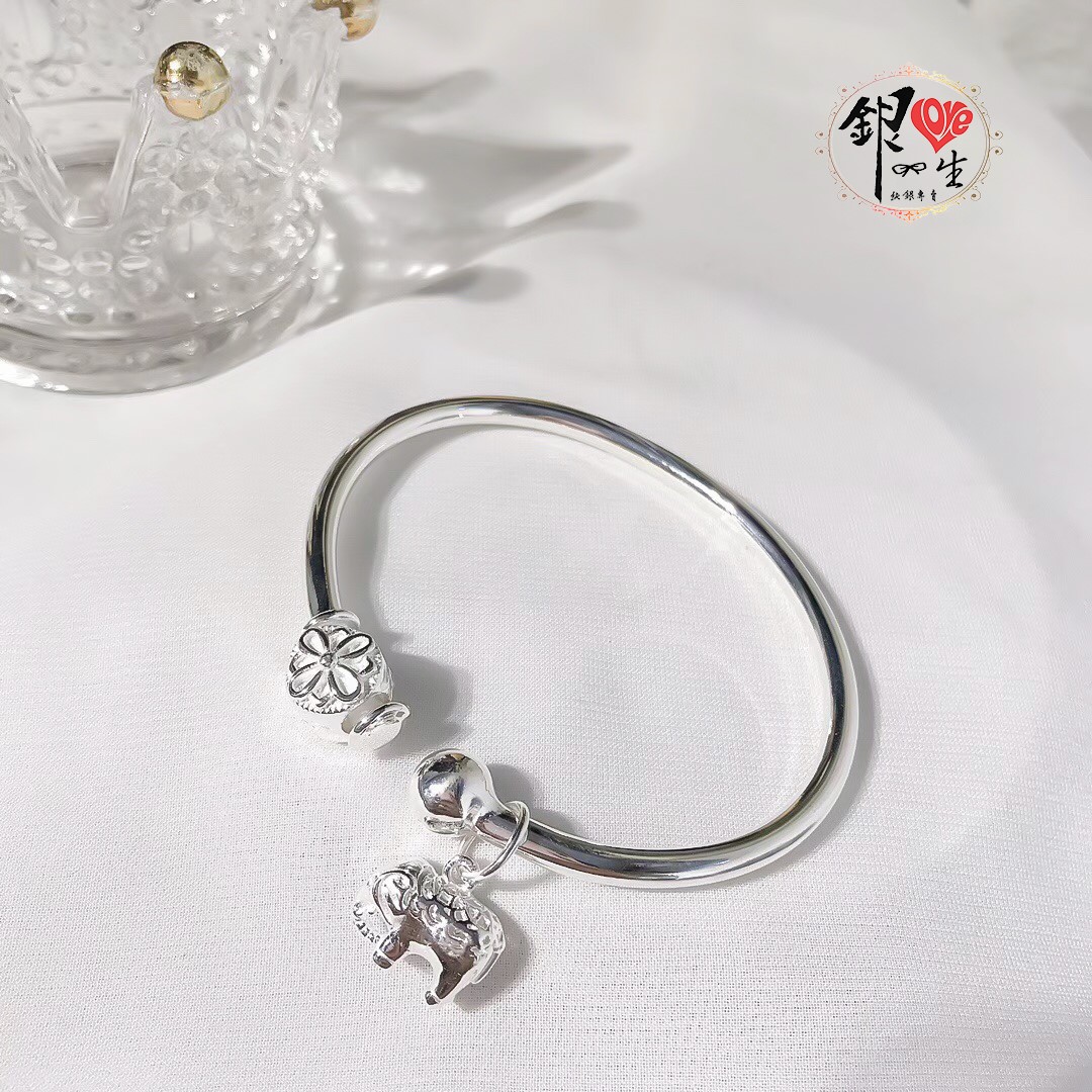 s999純銀 簡約 吉祥象 手鐲