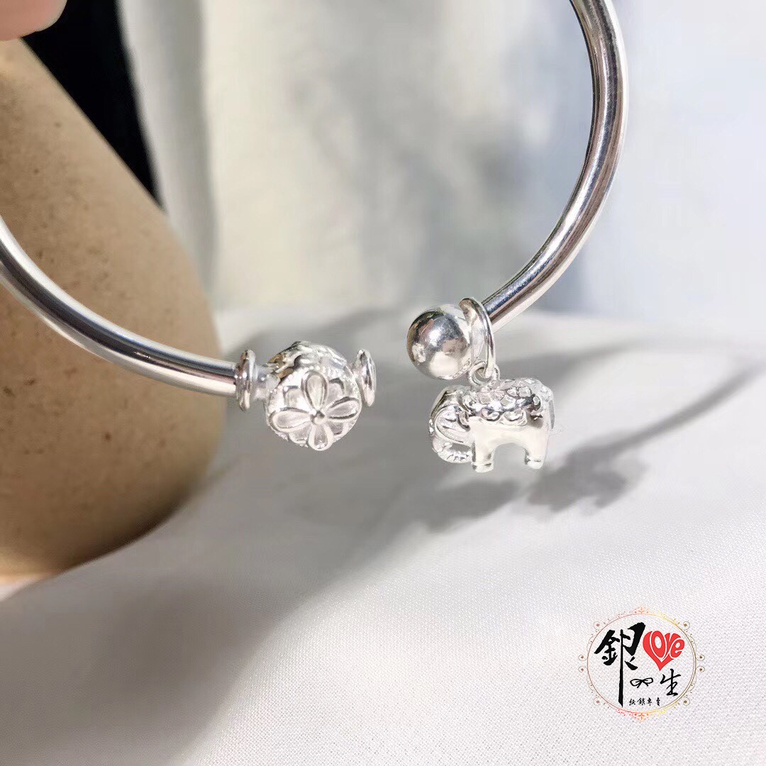s999純銀 簡約 吉祥象 手鐲