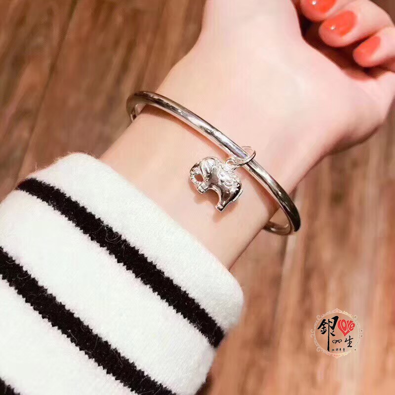 s999純銀 簡約 吉祥象 手鐲