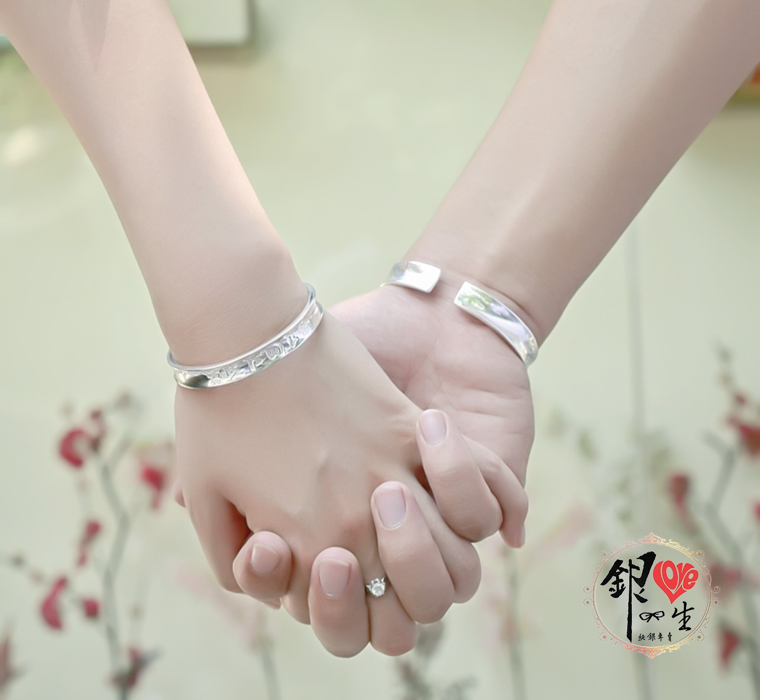 s999純銀 六字真言  凹面造型 心經 手鐲