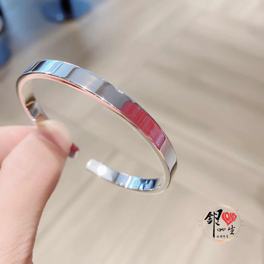 s999純銀 簡約 素面全亮 手鐲 