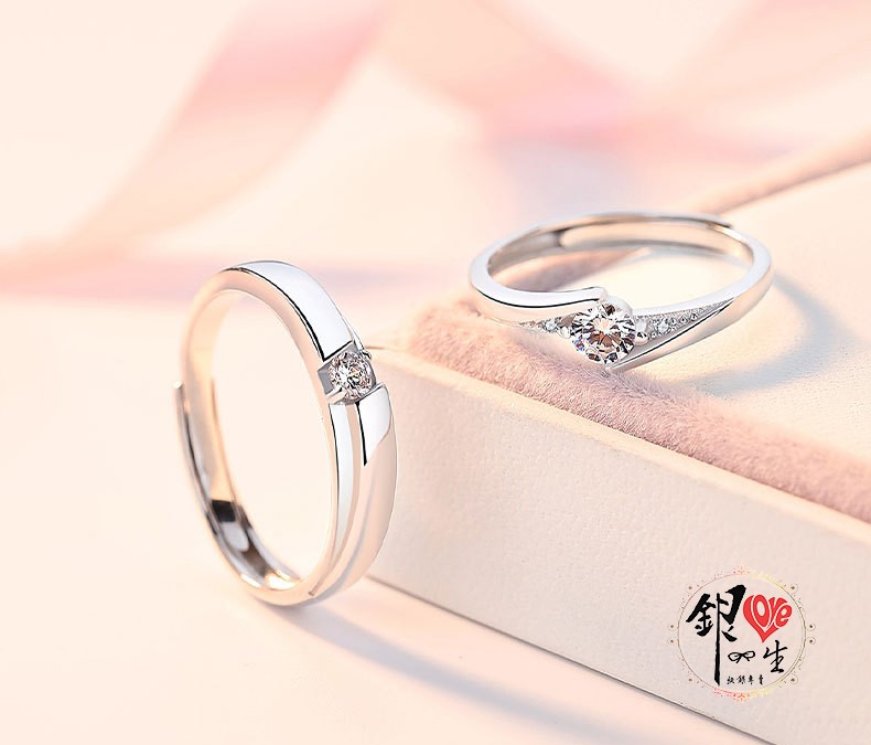 s925純銀戒指 八心八箭 一克拉 精緻  對戒