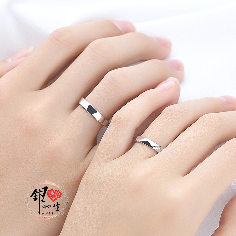 s925純銀 菱面幾何 對戒