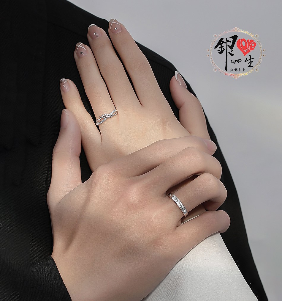  s925純銀戒指 麥向幸福 造型 對戒