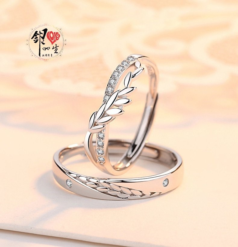  s925純銀戒指 麥向幸福 造型 對戒