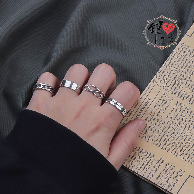 s925純銀戒指 寬版亮面 精緻開口戒