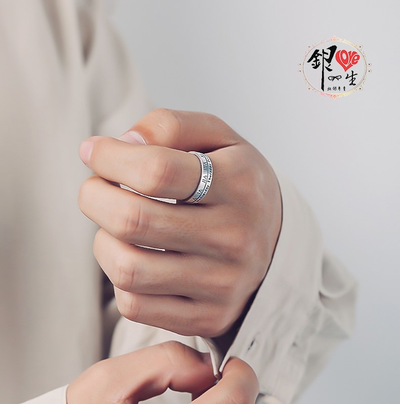  s925純銀戒指  歐式羅馬文造型戒