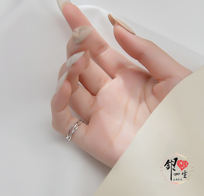  s925純銀 編織交錯 仙氣氣質 戒