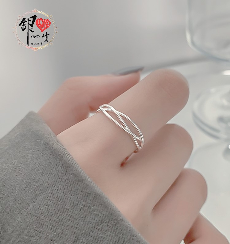  s925純銀 編織交錯 仙氣氣質 戒