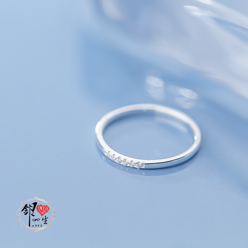 s925純銀 排鑽 精緻 戒