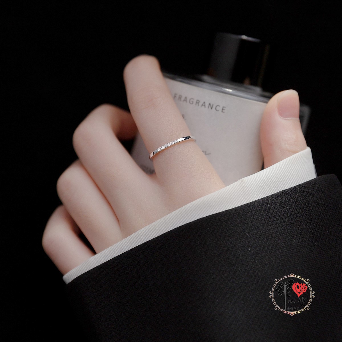 s925純銀 排鑽 精緻 戒